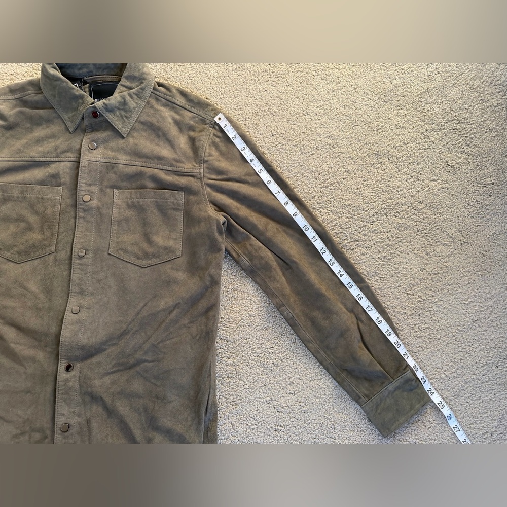 💚 Sophisticated Blank NYC Men’s Goatskin Leather Shirt Jacket 💚 - Picture 12 of 12